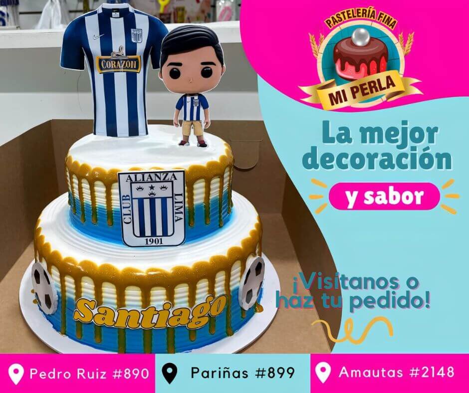 Torta deportiva de alianza lima de pasteleria mi perla
